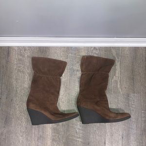 Brown comfortable wedges